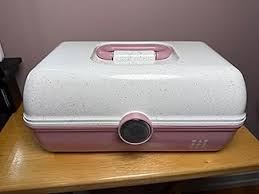 Classic Vanity & Accessory Case (Pink/White)