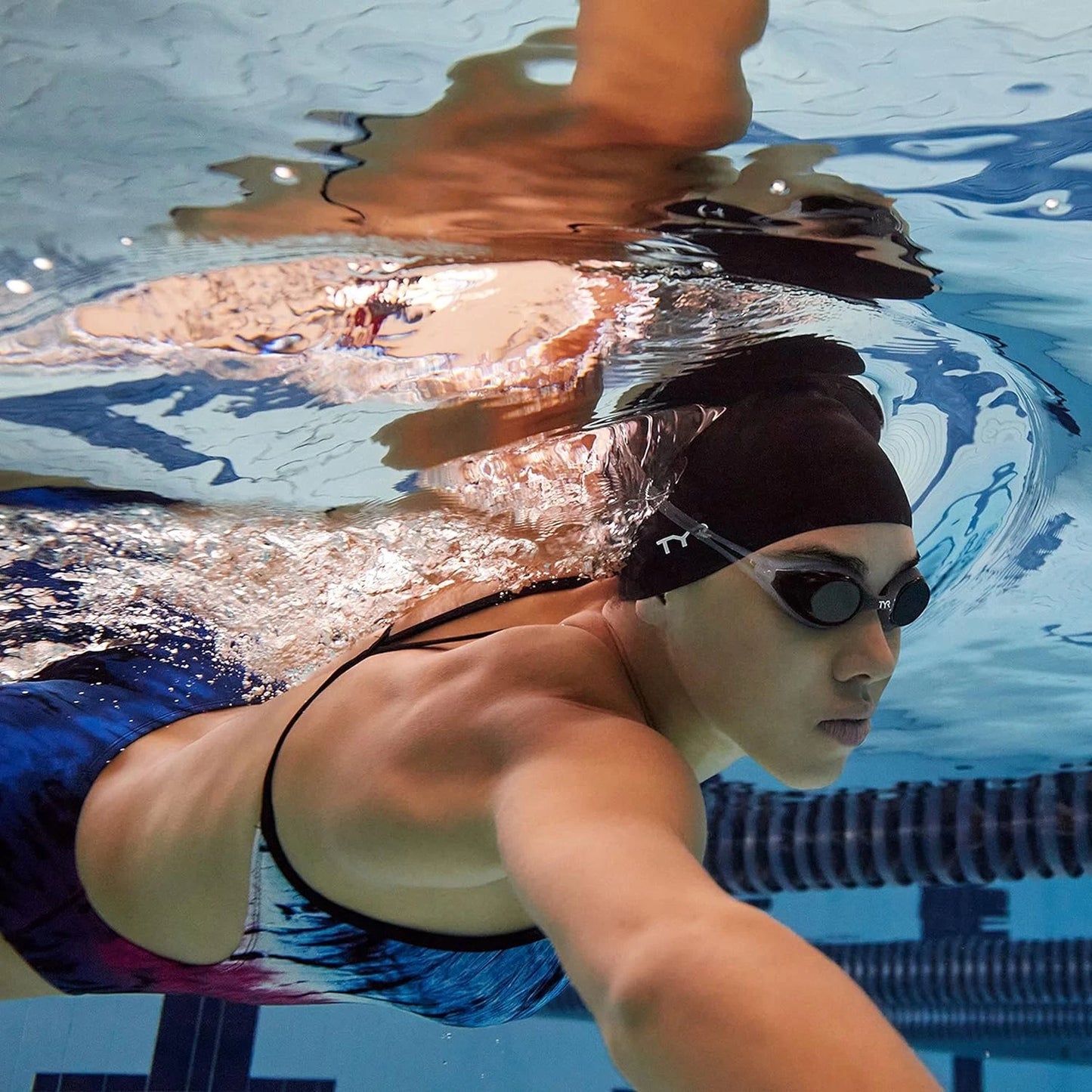 TYR Unisex Adult All-season Swim-caps, Navy