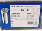 3/8"-16 Zinc-Plated Hex Coupling Nuts – 50 Piece Bulk Pack