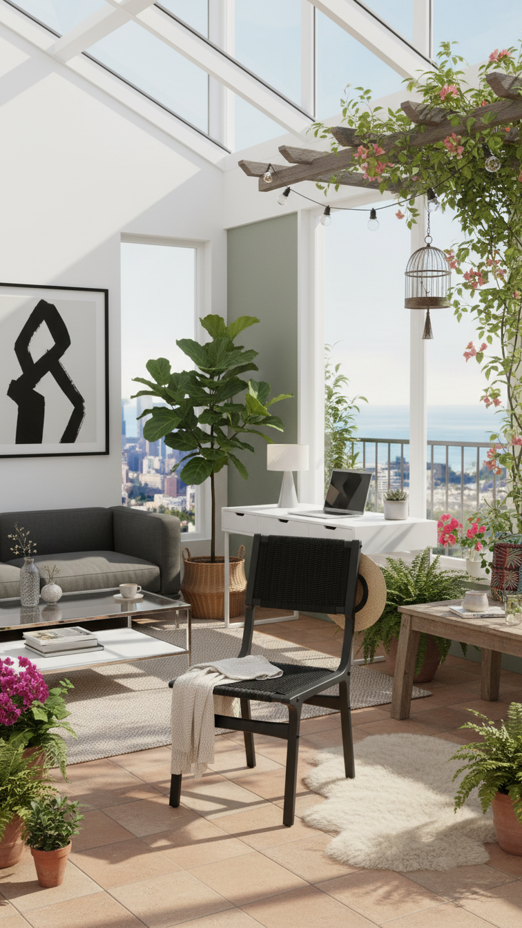 Ceylon Woven Dining Chair, Wooden Frame Armless Accent Chair for Kitchen - Yalz Store