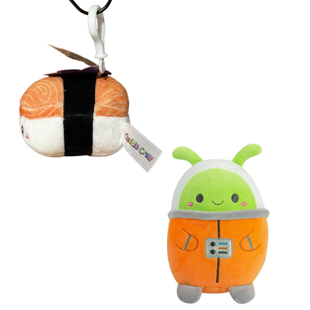 Cute Plush Toy Collection with Backpack Clips and Keychains