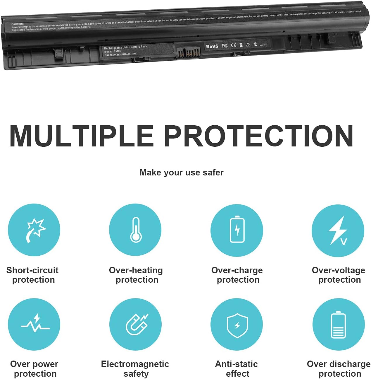 Replacement Laptop Battery 14.8V 2600mAh 4-Cell Li-ion for G40 / G50 / Z40 / Z50 Series Notebooks - Yalz Store