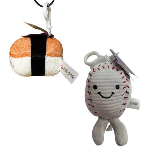 Cute Plush Toy Collection with Backpack Clips and Keychains