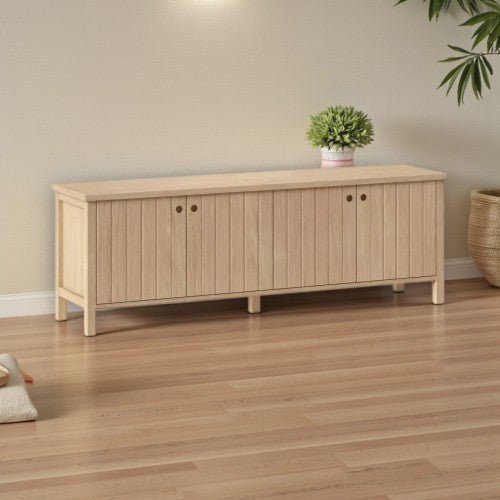 Livingstone Planked TV Stand for TVs up to 69" Natural - Threshold - Yalz Store