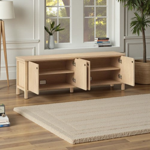 Livingstone Planked TV Stand for TVs up to 69" Natural - Threshold - Yalz Store