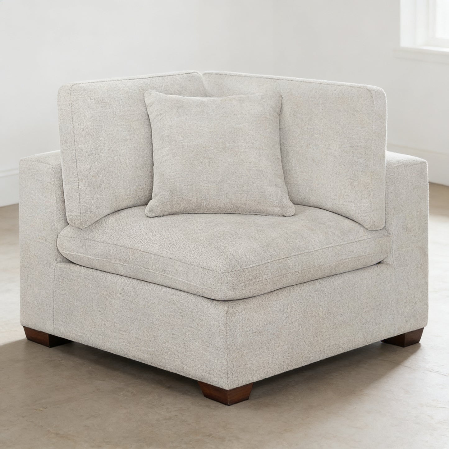 Lowell Corner Chair – Modern Modular Upholstered Corner Seat with Premium Fabric, Durable Frame & Plush Cushioning - Yalz Store