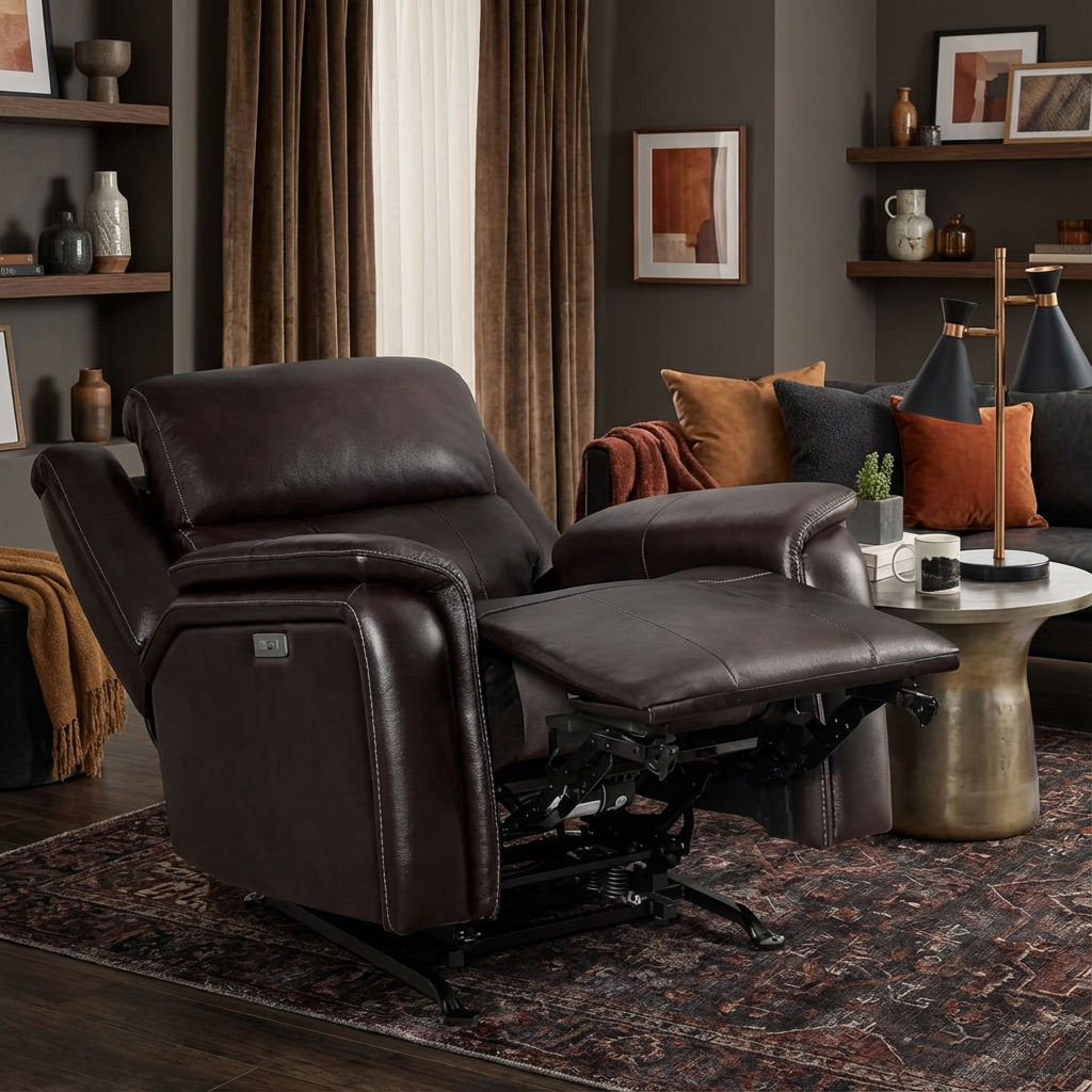 Bryson Power Recliner – Adjustable Electric Recliner Chair with Headrest and USB Ports - Yalz Store