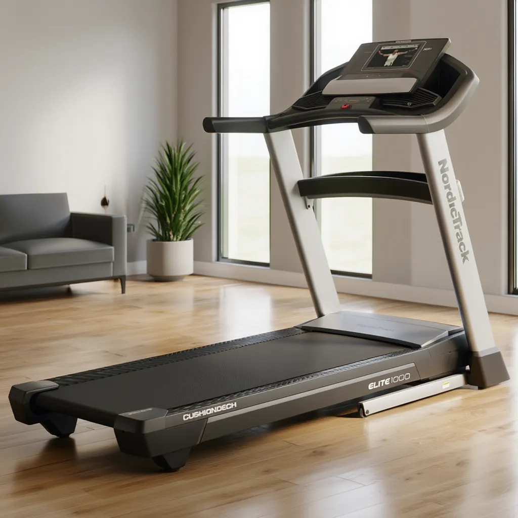 Elite 1000 Home Treadmill with 10" Smart HD Screen, Automatic Speed & Incline Control, Quiet Motor & Shock-Absorbing Running Surface - Yalz Store