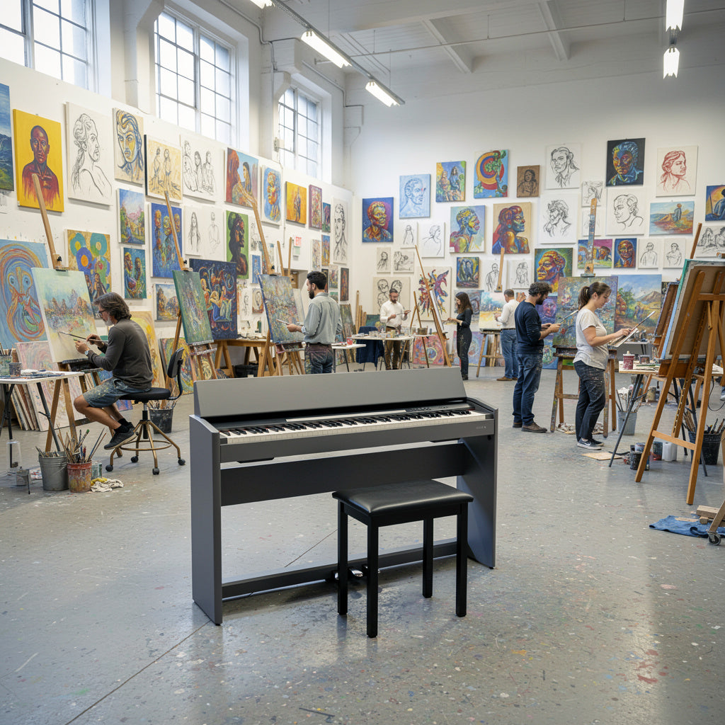 88-Key Weighted Digital Piano with Stand, Bench, Pedals, Built-In Speakers, Learning Modes & Recording Features – Home Electric Keyboard for Beginners & - Yalz Store