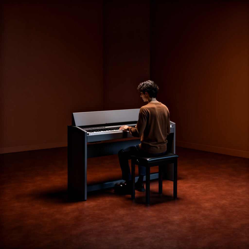 88-Key Weighted Digital Piano with Stand, Bench, Pedals, Built-In Speakers, Learning Modes & Recording Features – Home Electric Keyboard for Beginners & - Yalz Store