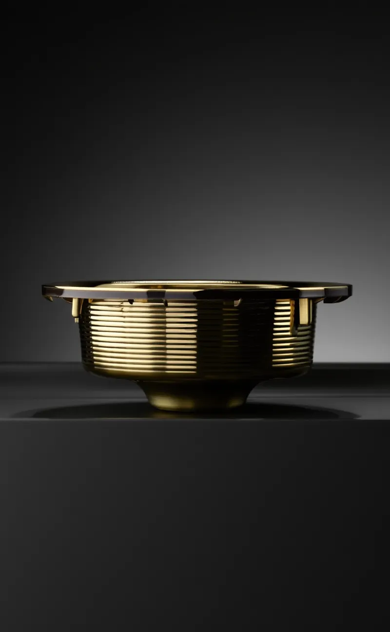 Westbrass D214-01 3-1/2" Post Style Large Kitchen Sink Basket Strainer, 1-Pack, Polished Brass - Yalz Store