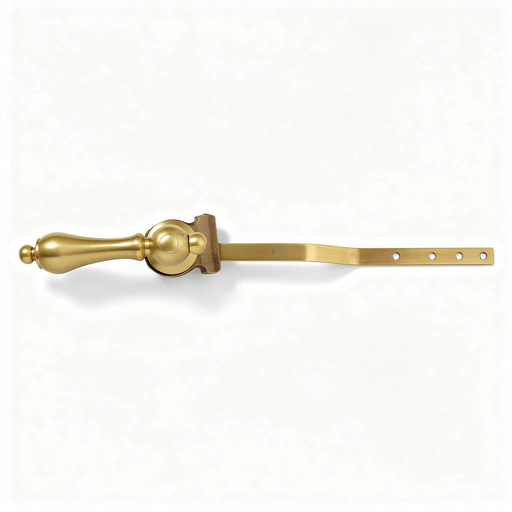 Kingston Brass KTAL37 Restoration Toilet Tank Lever (Front Mount), Brushed Brass 8.69 x 3.13 x 0.75 - Yalz Store