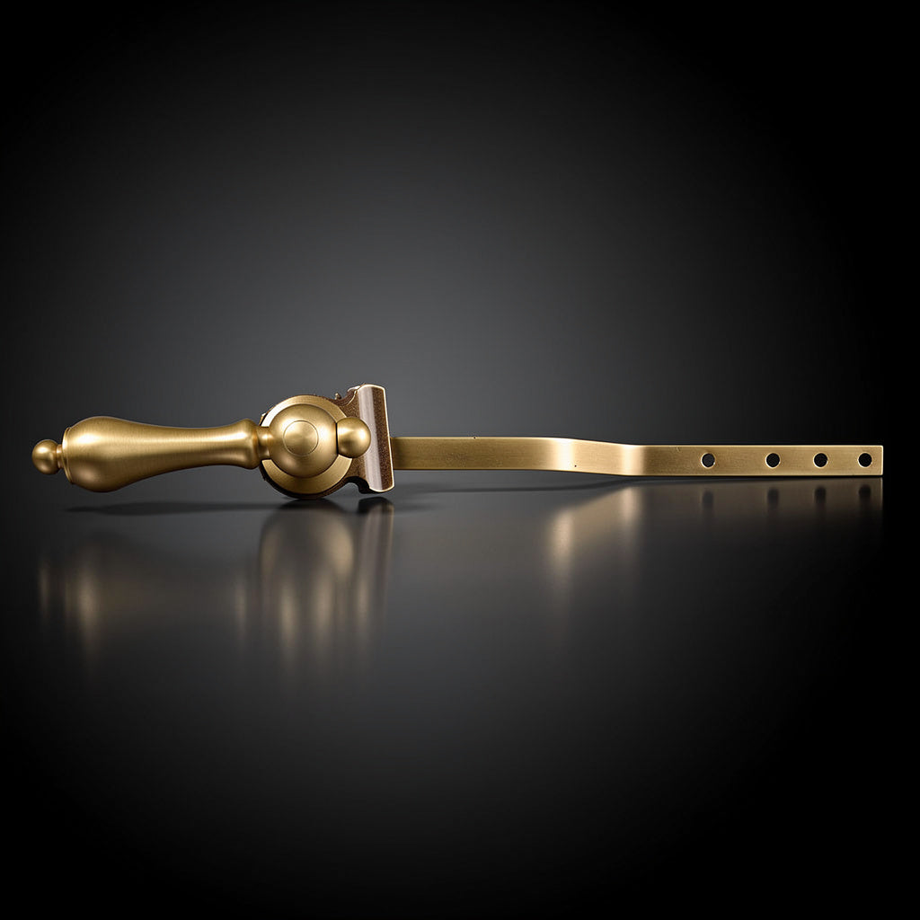 Kingston Brass KTAL37 Restoration Toilet Tank Lever (Front Mount), Brushed Brass 8.69 x 3.13 x 0.75 - Yalz Store