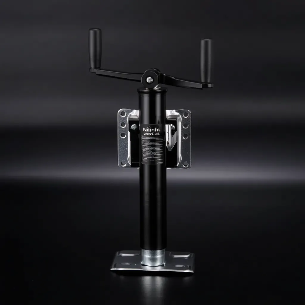Nilight Trailer Jack 2000LBS Heavy Duty Swivel Bolt-On Trailer Jack 10 Inch Vertical Travel Alloy Steel Utility Trailers Tongue Jack Stand for RV Boat Horse Trailers Camper Utility Yacht Matt Black - Yalz Store