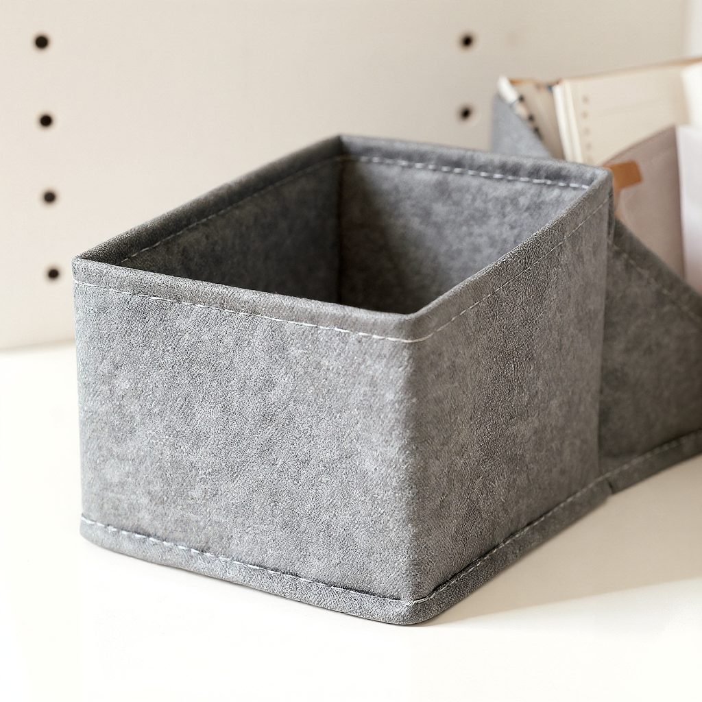 DIMJ Closet Organizers for Purses and Bag Storage, Small Storage Bins Foldable, Storage Baskets for Shelves, Wardrobe, Bedroom, Office - Fabric Cube Storage 4 Pack(Gray, 5.9 x 11.8 x 6.7 in) - Yalz Store