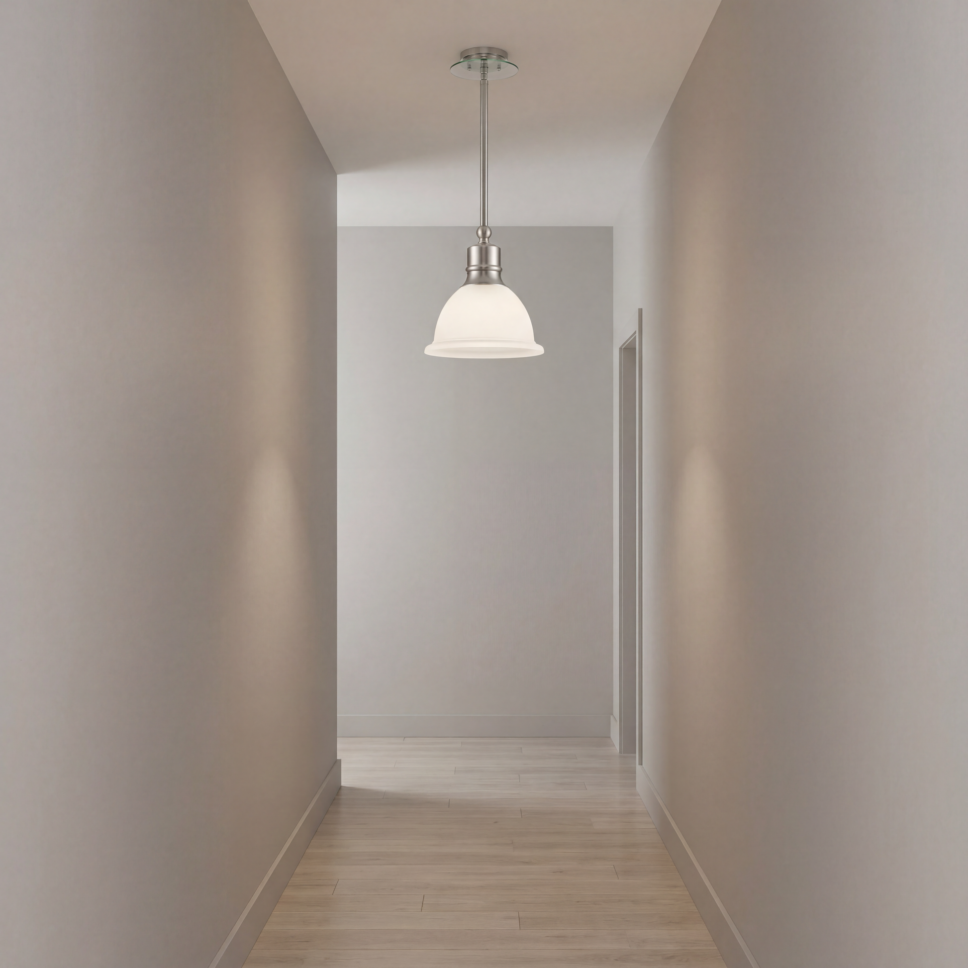 Progress Lighting P5078-09 Madison Pendants, 7-1/2-Inch Diameter x 8-Inch Height, Brushed Nickel - Yalz Store