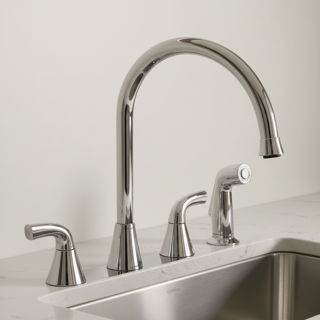 Peerless P2835LF Parkwood Two Handle Kitchen Faucet Side Spray, Chrome - Yalz Store