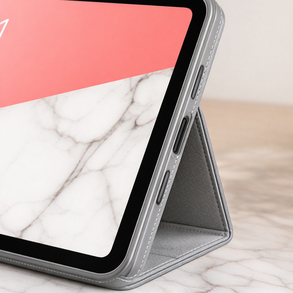 Slim Trifold iPad Pro 11 Inch Case (2024–2025) with Pencil Holder, Auto Sleep/Wake, Soft TPU Protective Cover – Marble Design - Yalz Store