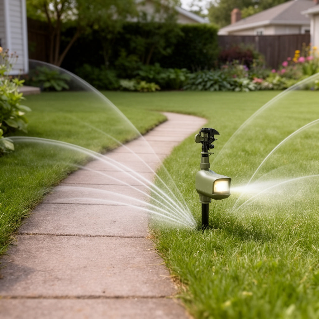 Havahart 5277 Critter Ridder Motion Activated Animal Repellent and Sprinkler - Repel Cats, Dogs, Chipmunks, Groundhogs, Squirrels, Skunks, Deer, and More - Yalz Store