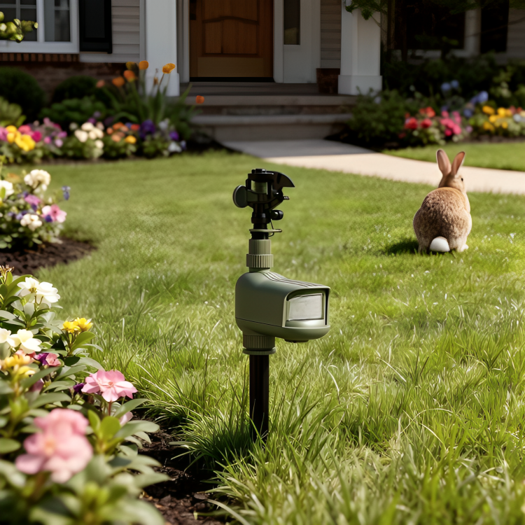 Havahart 5277 Critter Ridder Motion Activated Animal Repellent and Sprinkler - Repel Cats, Dogs, Chipmunks, Groundhogs, Squirrels, Skunks, Deer, and More