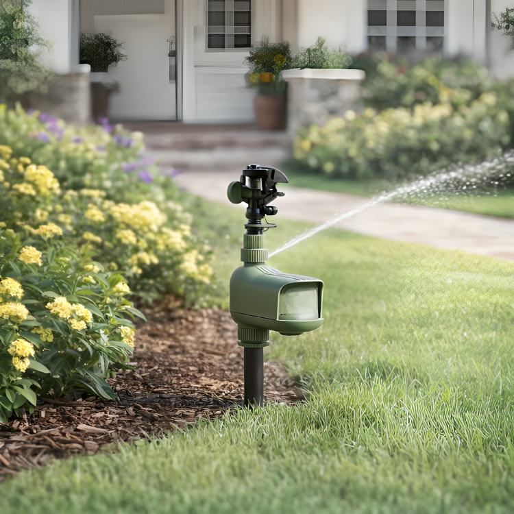 Havahart 5277 Critter Ridder Motion Activated Animal Repellent and Sprinkler - Repel Cats, Dogs, Chipmunks, Groundhogs, Squirrels, Skunks, Deer, and More