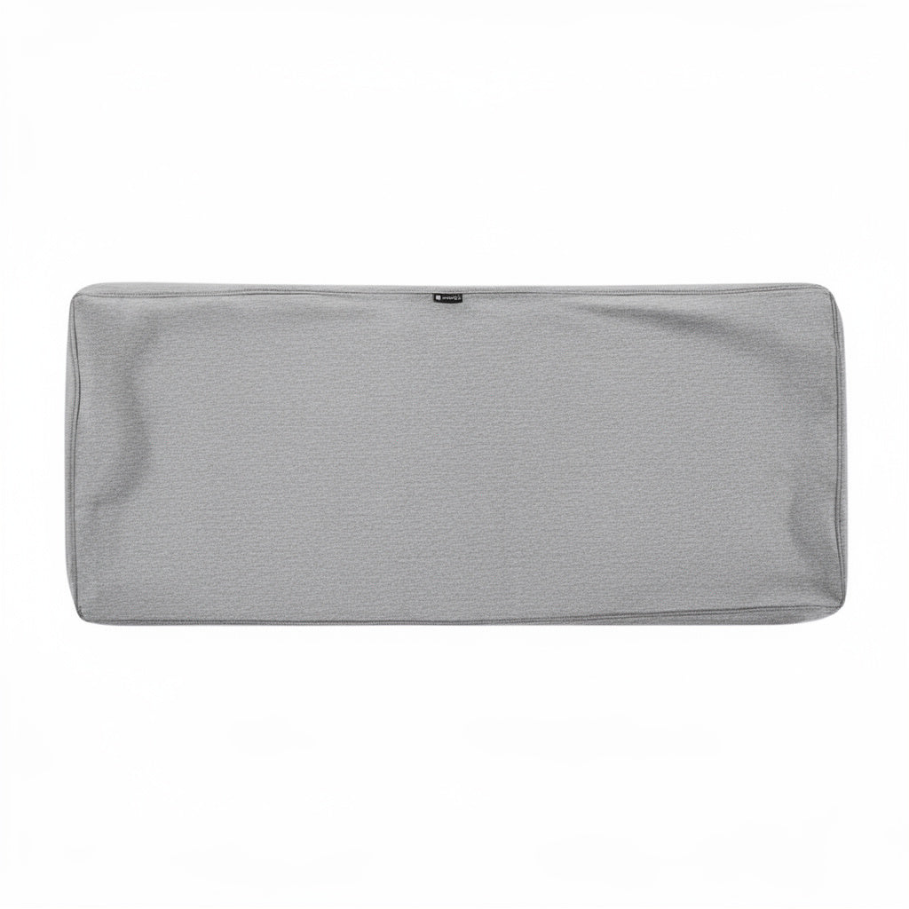 Classic Accessories Montlake Water-Resistant 48 x 18 x 3 Inch Outdoor Bench/Settee Cushion Slip Cover, Patio Furniture Swing Cushion Cover, Heather Grey, Patio Furniture Cushion Covers - Yalz Store