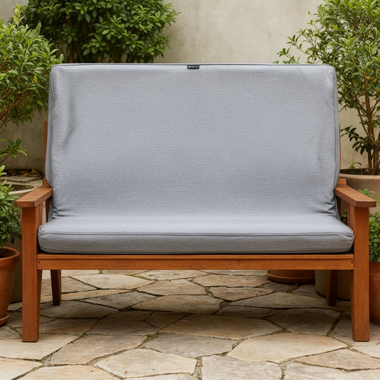 Classic Accessories Montlake Water-Resistant 48 x 18 x 3 Inch Outdoor Bench/Settee Cushion Slip Cover, Patio Furniture Swing Cushion Cover, Heather Grey, Patio Furniture Cushion Covers - Yalz Store