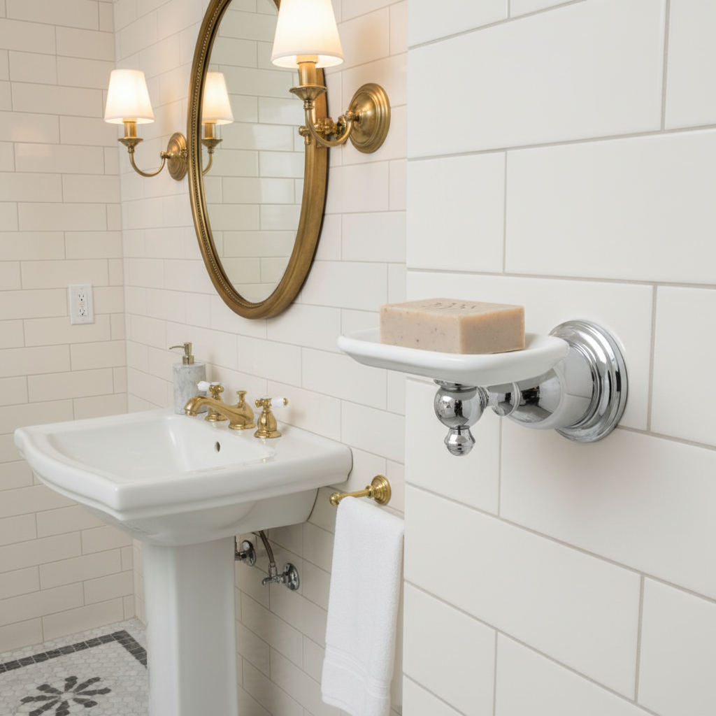 Kingston Brass BA7975C English Vintage Wall-Mount Soap Dish, Polished Chrome - Yalz Store