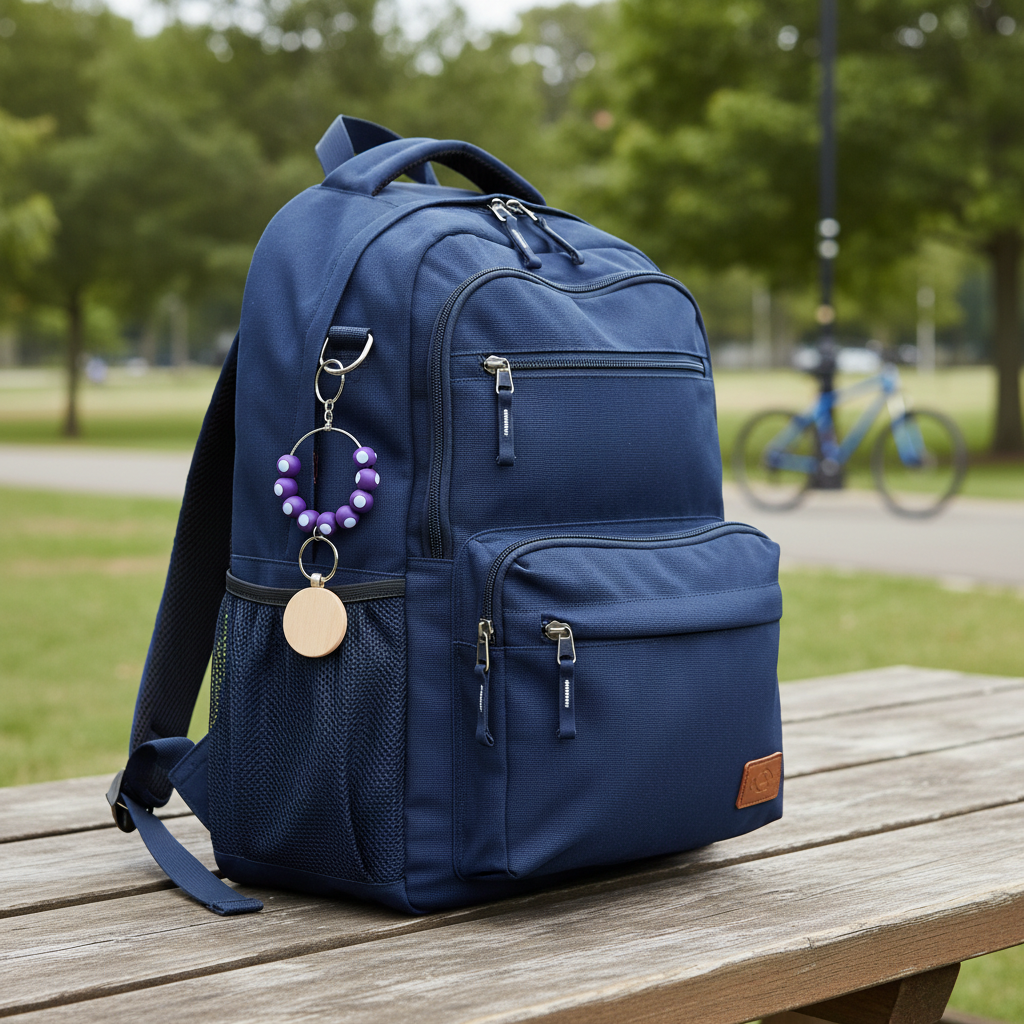 Billiard Charms for Bogg Bag, 2 Pcs Wooden Beads Sport Charms with Blank Wooden Keychain, Decorative Accessories Compatible with Beach Bag, Rubber Tote, Backpack - Yalz Store