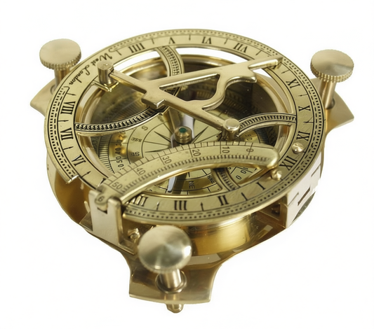 Antique Brass Sundial Compass – Vintage Maritime Decorative and Functional Compass Gift - Yalz Store
