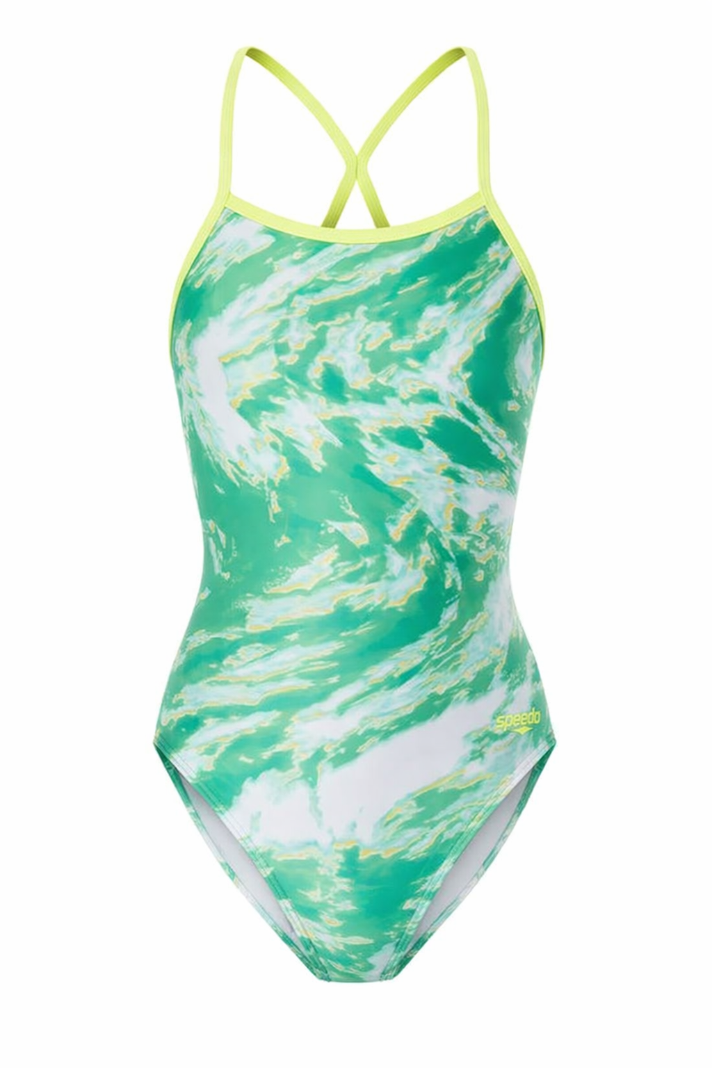 Speedo 800240932012/38 Cyclone Swirl Flyback 1Pc Team Bright Green 12/38 - Yalz Store