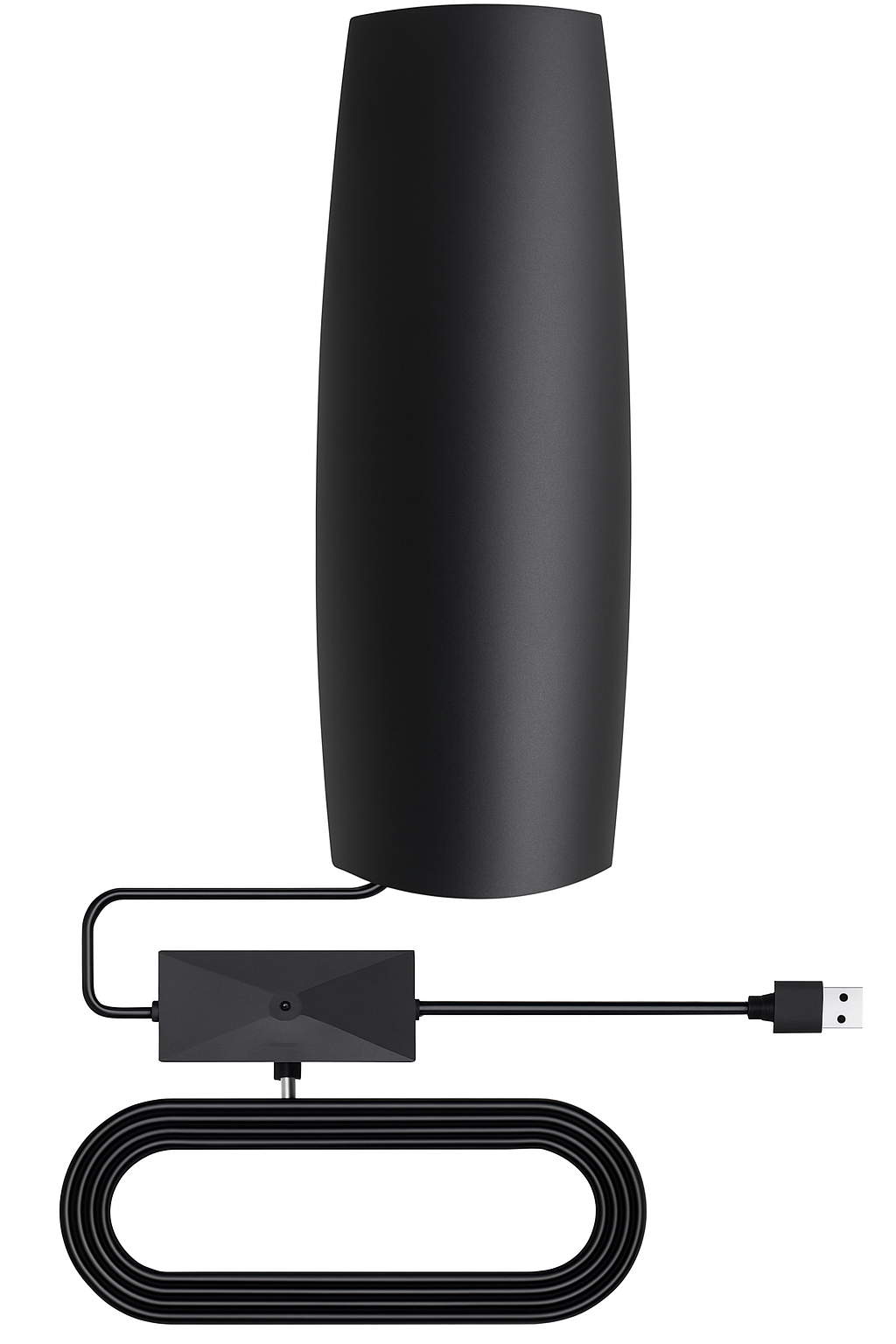 Ultra-Slim Curved HDTV Antenna with Signal Amplifier, Long-Range Indoor & Outdoor TV Antenna for Local Channels, 4K & 1080p Support, 33ft Coaxial Cable, Easy Installation - Yalz Store