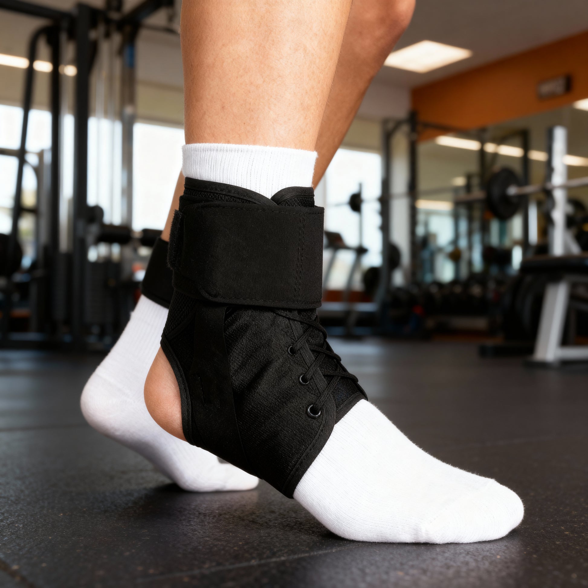 Ankle Stabilizer Brace Support, Large Size, Black - Yalz Store