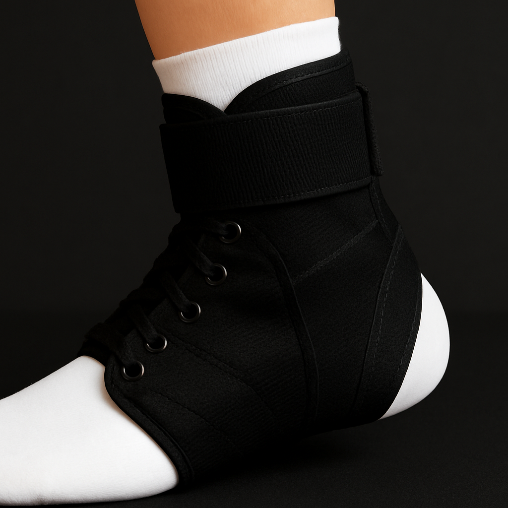 Ankle Stabilizer Brace Support, Large Size, Black - Yalz Store