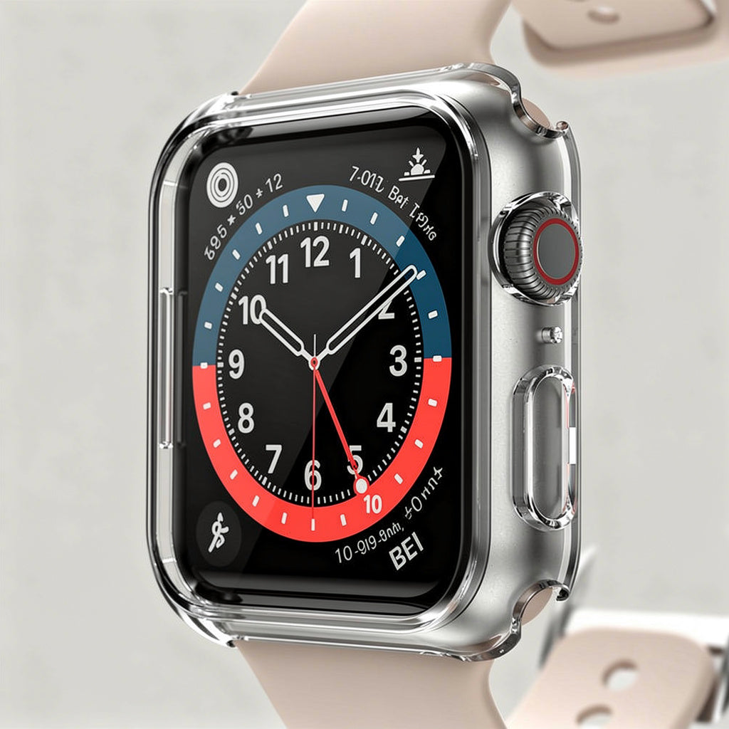 2 Pack Hard PC Case with Tempered Glass Screen Protector Compatible with Apple Watch Series 8/7 45mm – Scratch Resistant Full Protective Cover for iWatch, Clear - Yalz Store