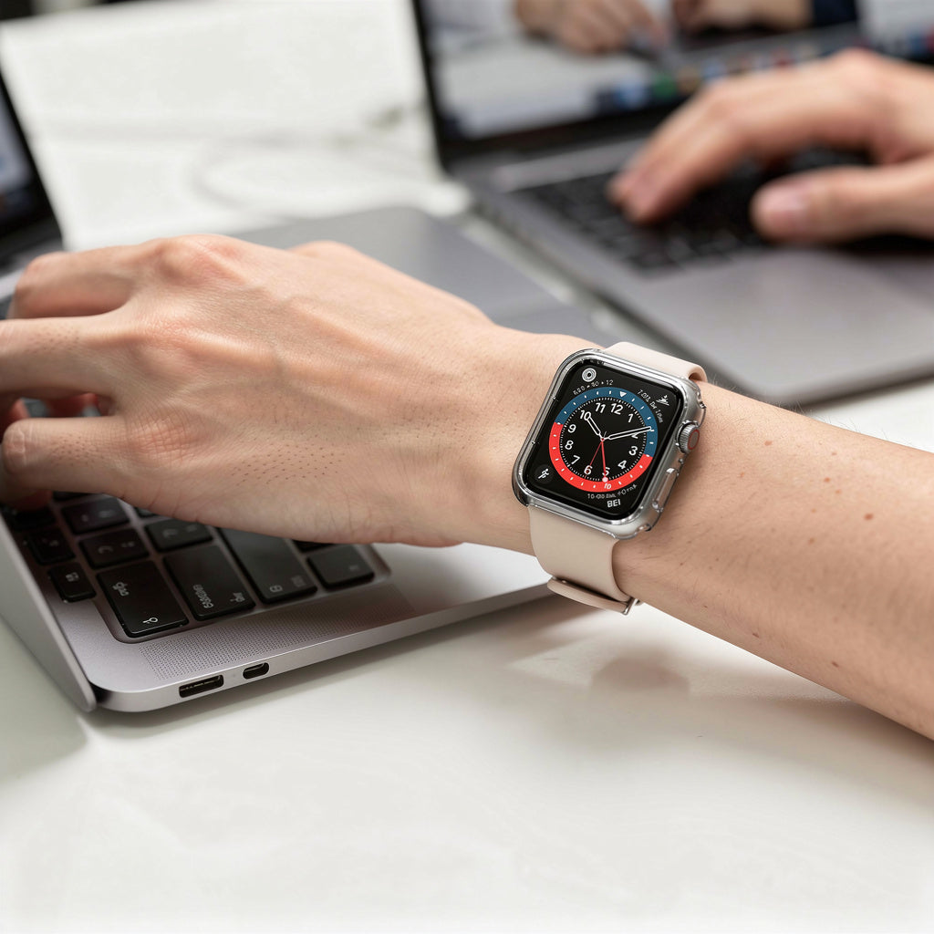 2 Pack Hard PC Case with Tempered Glass Screen Protector Compatible with Apple Watch Series 8/7 45mm – Scratch Resistant Full Protective Cover for iWatch, Clear - Yalz Store