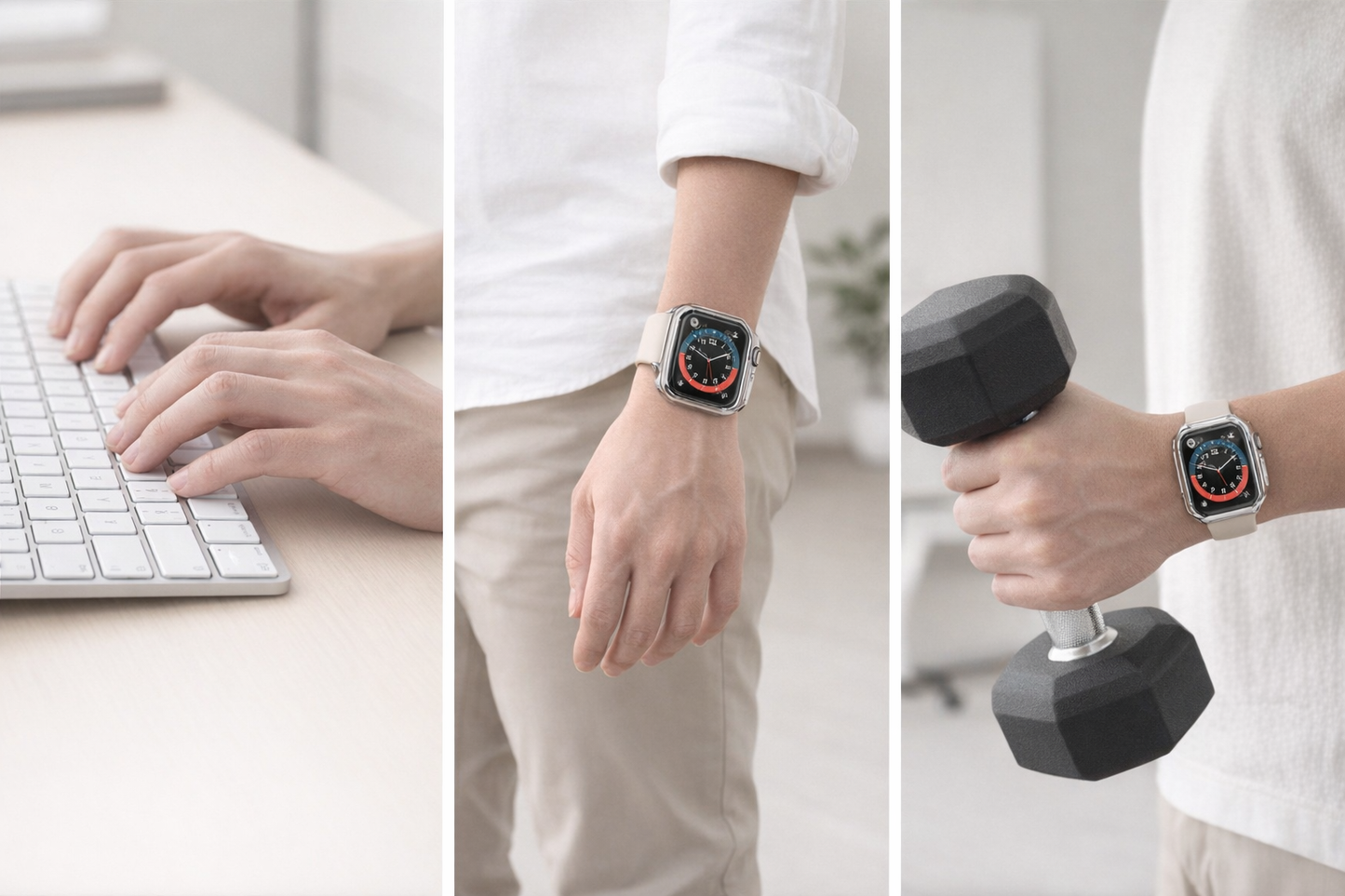 2 Pack Hard PC Case with Tempered Glass Screen Protector Compatible with Apple Watch Series 8/7 45mm – Scratch Resistant Full Protective Cover for iWatch, Clear - Yalz Store