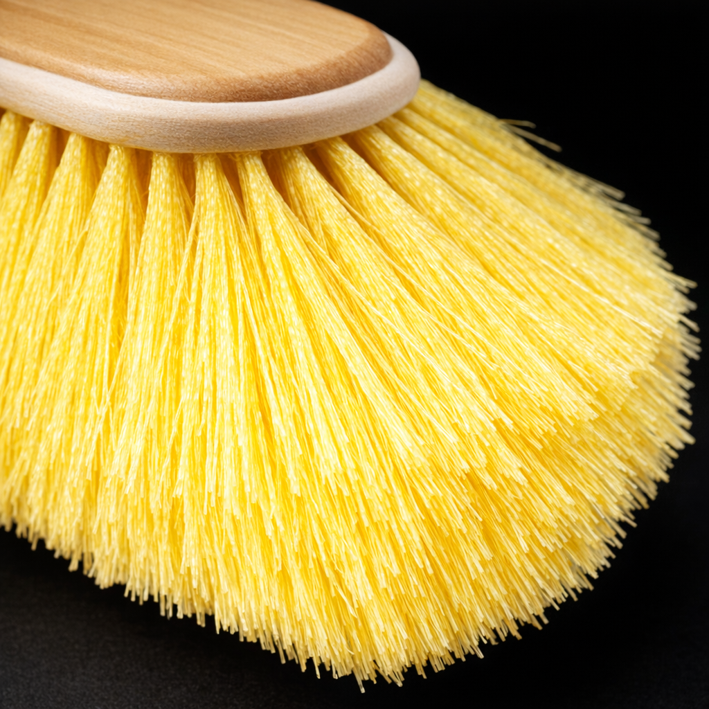 Deck Brush with Soft Yellow Polystyrene Bristles, 10 Inch Wide - Yalz Store