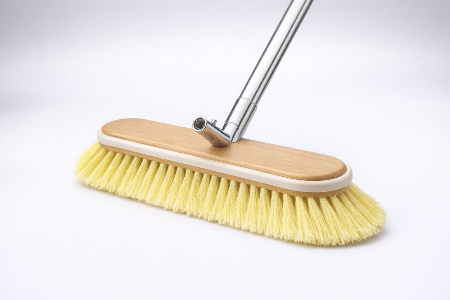 Deck Brush with Soft Yellow Polystyrene Bristles, 10 Inch Wide - Yalz Store