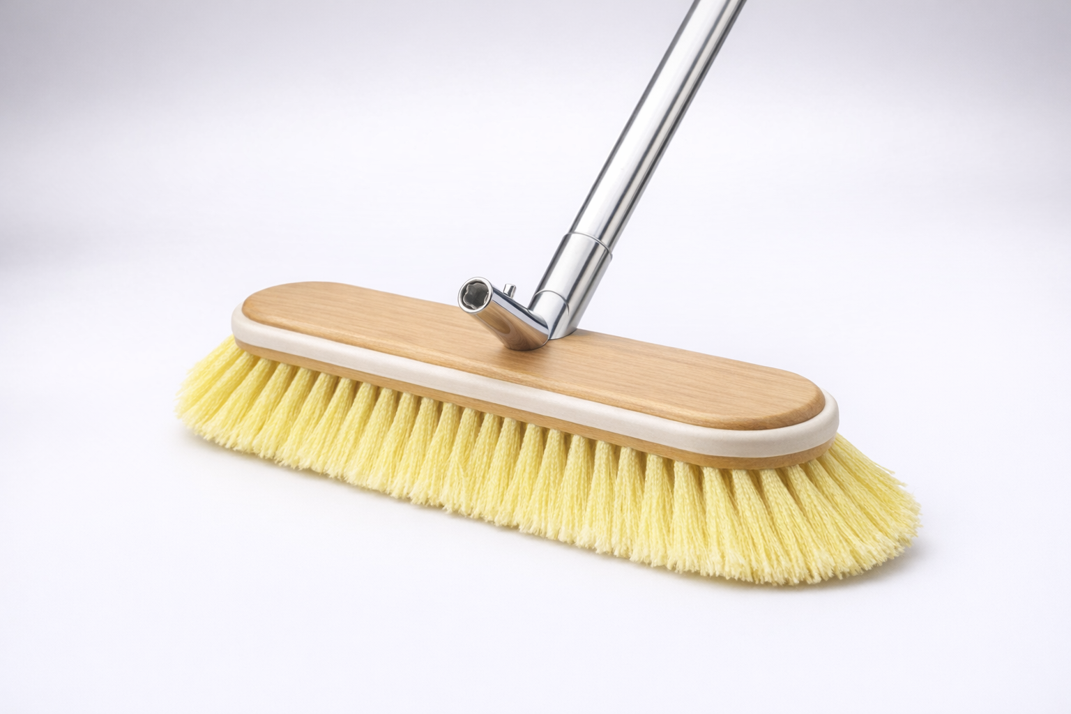 Deck Brush with Soft Yellow Polystyrene Bristles, 10 Inch Wide - Yalz Store