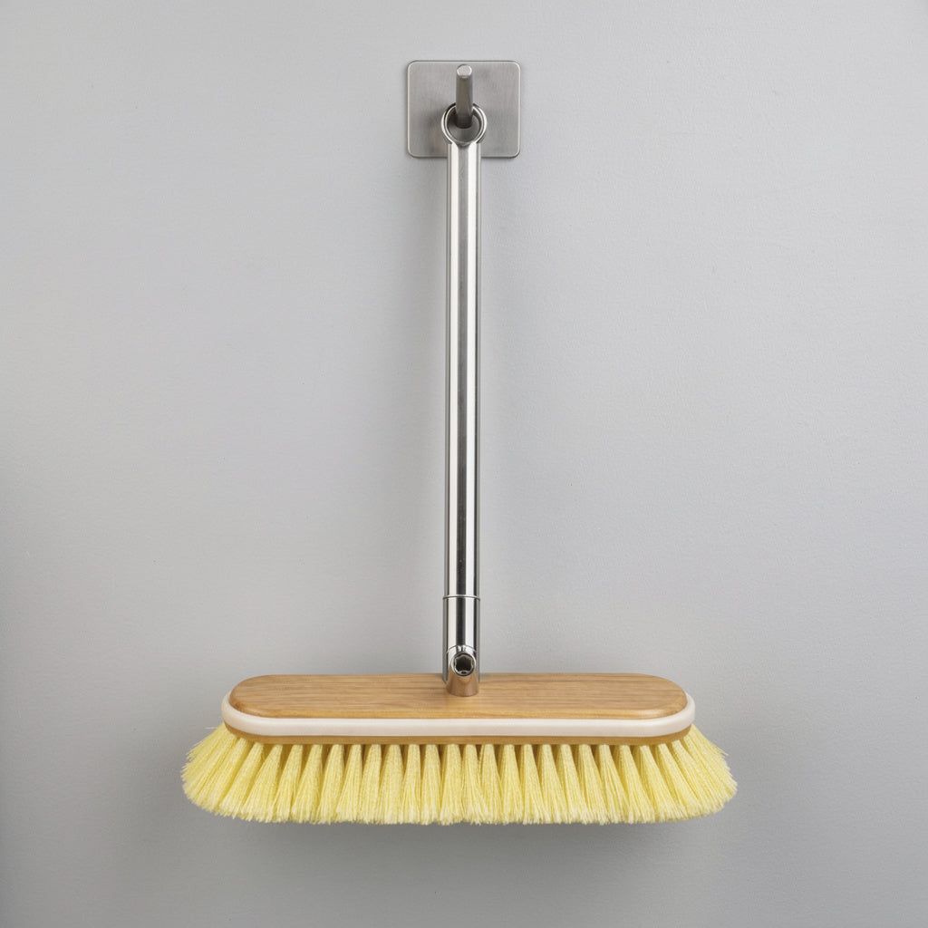 Deck Brush with Soft Yellow Polystyrene Bristles, 10 Inch Wide - Yalz Store