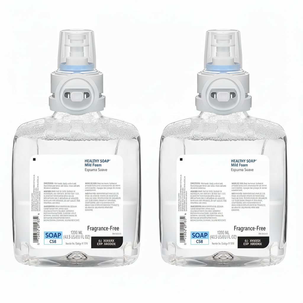 PURELL HEALTHY SOAP Mild Foam, Fragrance Free, 1200 mL Foam Hand Soap Refill for PURELL CS8 Automatic Soap Dispenser (Pack of 2) – 7874-02 - Manufactured by GOJO, Inc. - Yalz Store