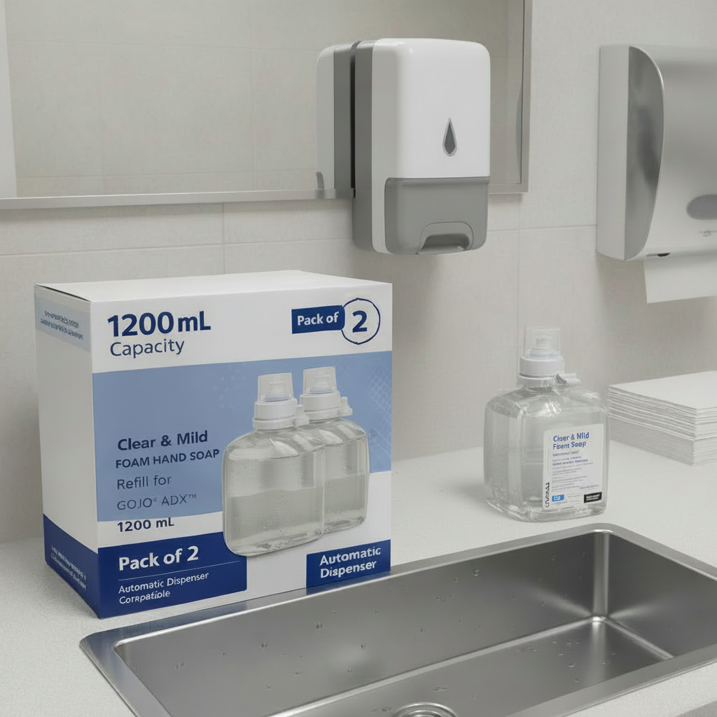 PURELL HEALTHY SOAP Mild Foam, Fragrance Free, 1200 mL Foam Hand Soap Refill for PURELL CS8 Automatic Soap Dispenser (Pack of 2) – 7874-02 - Manufactured by GOJO, Inc. - Yalz Store