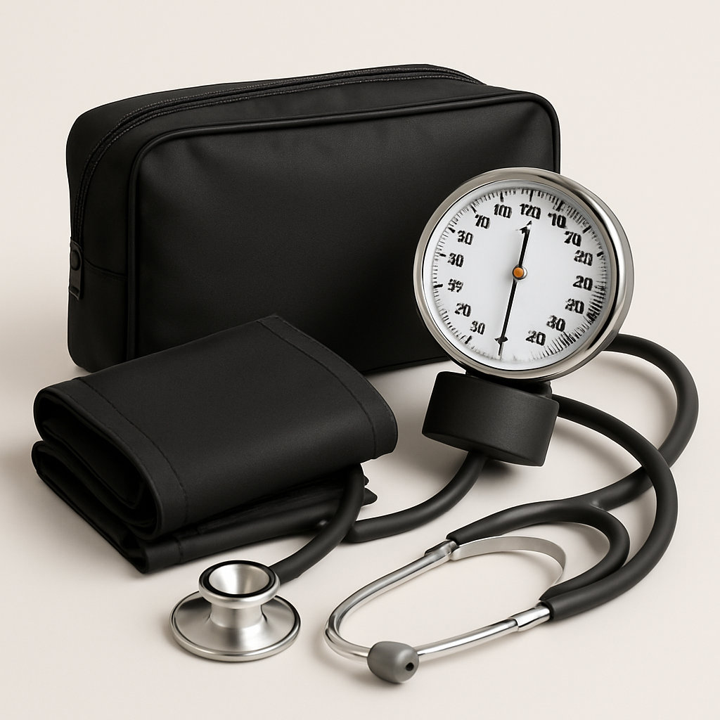 ADC Pro's Combo II SR Adult Pocket Aneroid/Scope Kit with Prosphyg 768 Blood Pressure Sphygmomanometer and Adscope Sprague 641 Stethoscope with Nylon Carrying Case, Black - Yalz Store