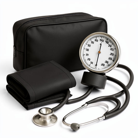 ADC Pro's Combo II SR Adult Pocket Aneroid/Scope Kit with Prosphyg 768 Blood Pressure Sphygmomanometer and Adscope Sprague 641 Stethoscope with Nylon Carrying Case, Black - Yalz Store