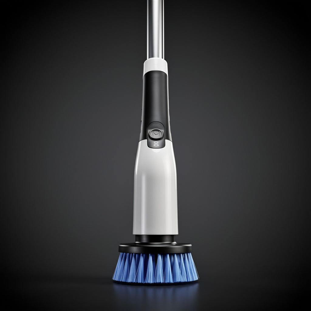 Electric Spin Scrubber, Cordless Cleaning Brush Power Shower Scrubber Long Handle Extendable Handheld Electric Scrubber for Bathroom Floor Tub Tile with 8 Replaceable Brush Heads & Hook - Yalz Store