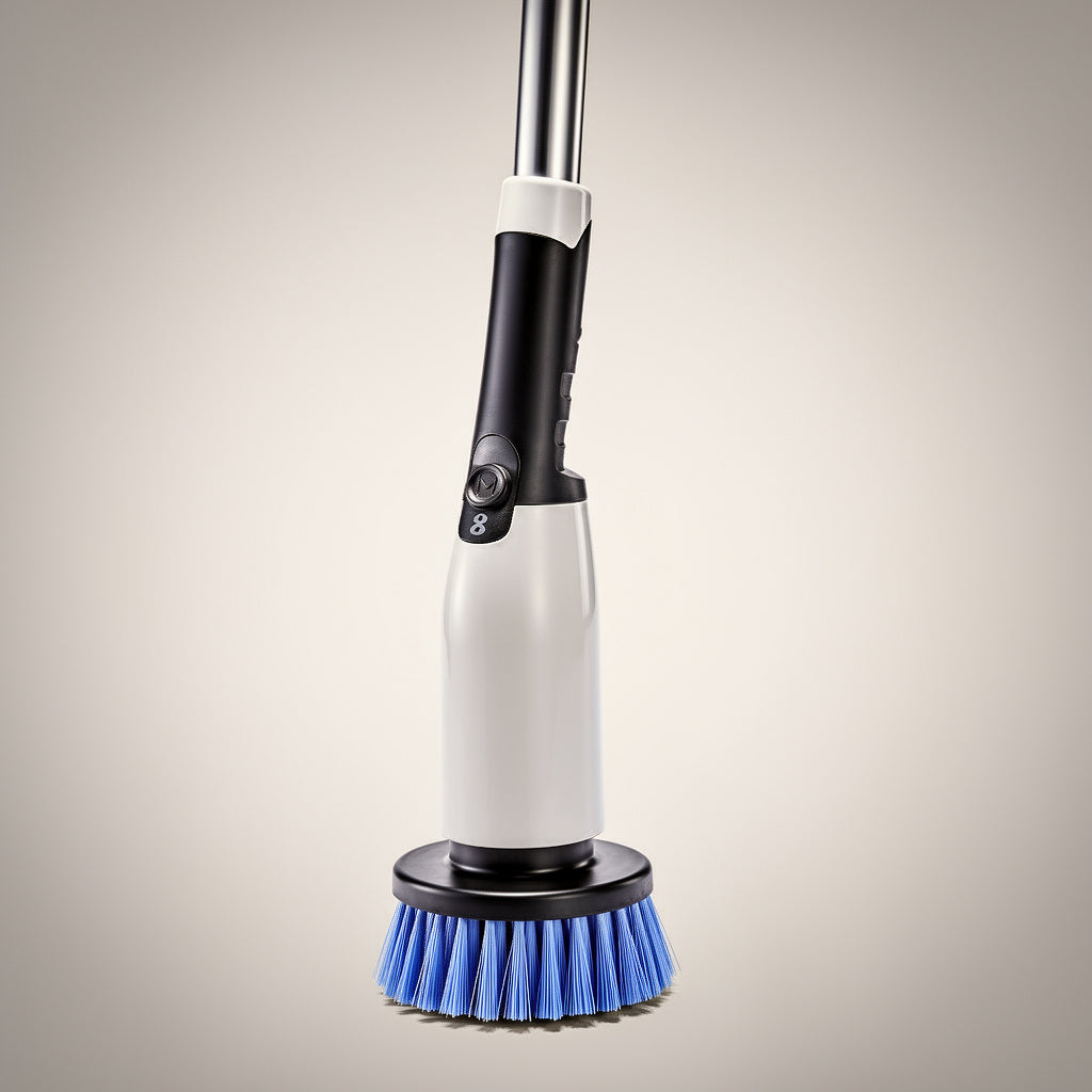 Electric Spin Scrubber, Cordless Cleaning Brush Power Shower Scrubber Long Handle Extendable Handheld Electric Scrubber for Bathroom Floor Tub Tile with 8 Replaceable Brush Heads & Hook - Yalz Store