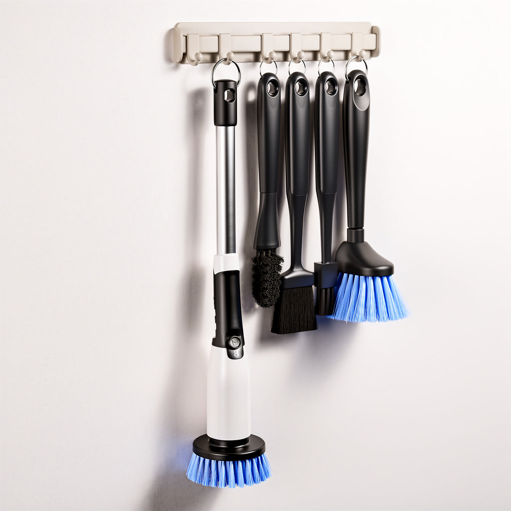 Electric Spin Scrubber, Cordless Cleaning Brush Power Shower Scrubber Long Handle Extendable Handheld Electric Scrubber for Bathroom Floor Tub Tile with 8 Replaceable Brush Heads & Hook - Yalz Store