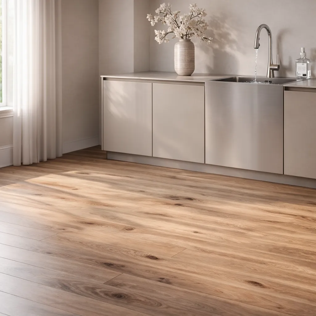 5-Piece Kitchen and Dining Bundle – Kitchen Sink, Pull-Down Faucet, Mahogany Dining Table, Hickory Flooring, Hand Soap - Yalz Store