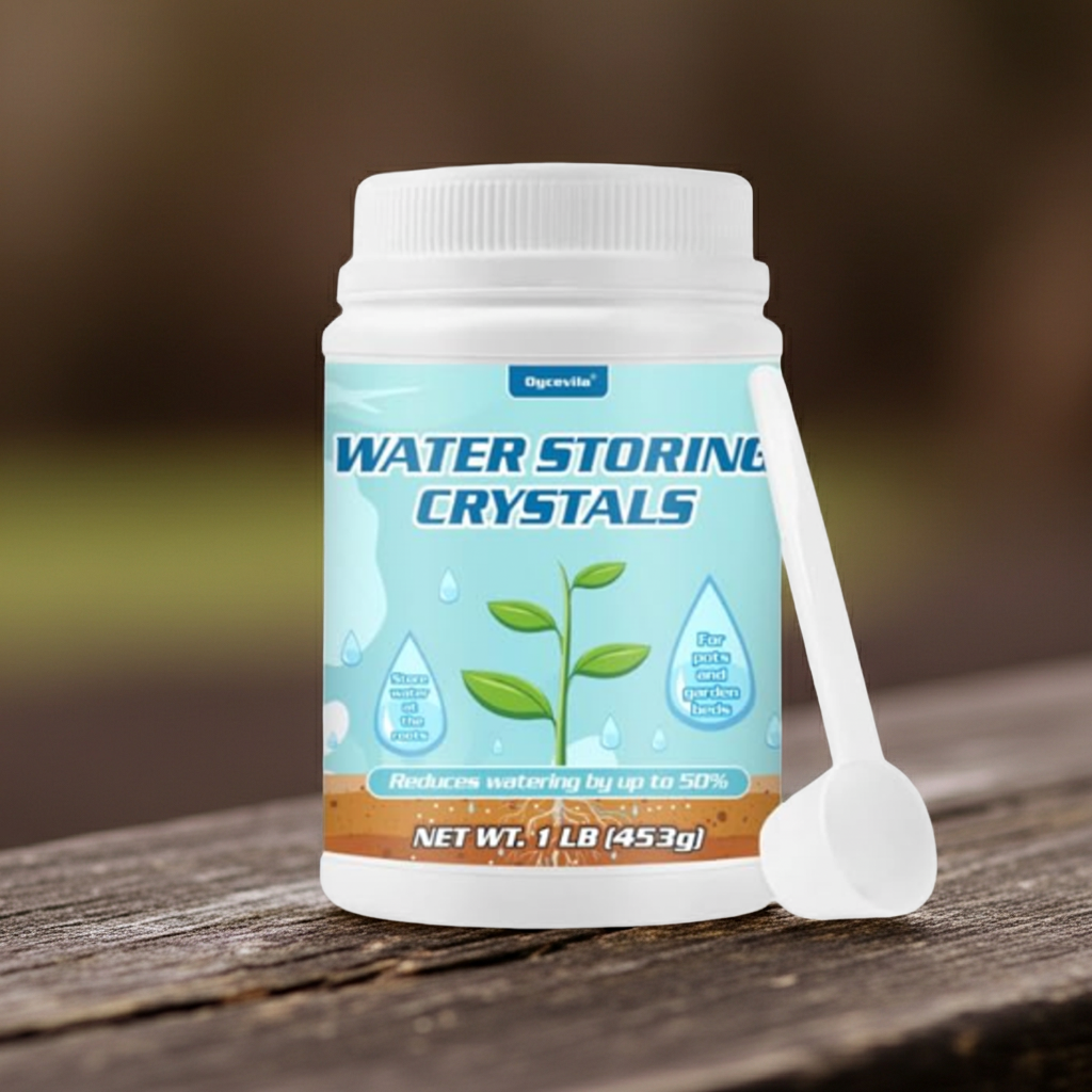1LB Water-Storing Crystals for Plants – Soil Moisture Retention Polymer with Measuring Spoon – Water Gel for Indoor & Outdoor Gardening - Yalz Store